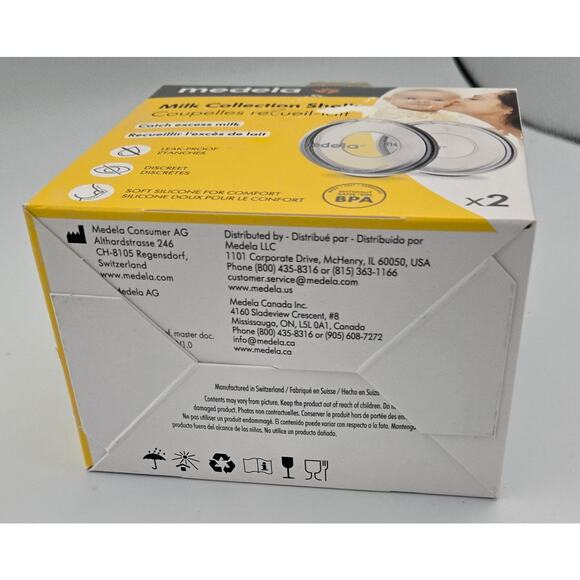 Medela Milk Collection Shells Two Pack Silicone Leak-Proff Discreet NEW IN BOX - Picture 5 of 6